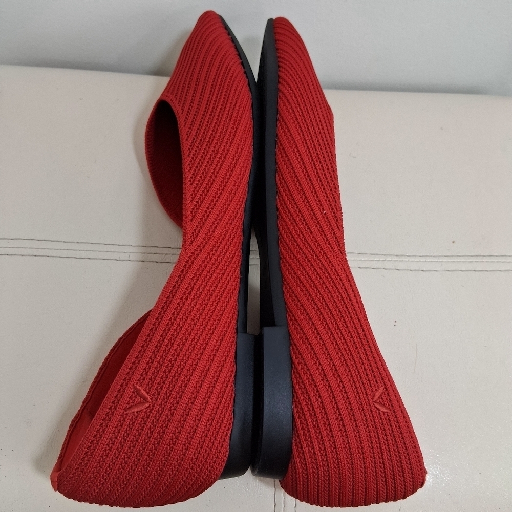 Vivaia Melia Pointed-Toe Striped Bellet Flat In Ruby Size 9.5 NWOT - Picture 10 of 13